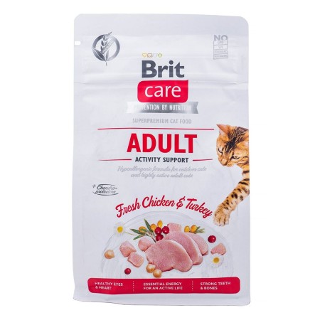 Aliments pour chat Brit Care Grain Free Activity Support Adult Adulte Poulet Dinde 400 g