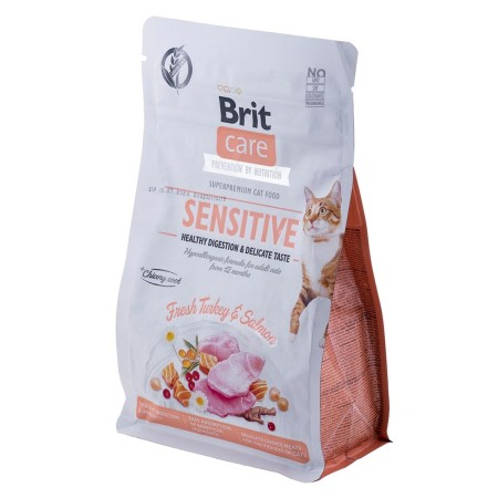 Aliments pour chat Brit Care Grain-Free Sensitive Adulte Saumon Dinde 400 g