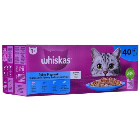 Collation pour Chat Whiskas  40 x 85 g Saumon Thon