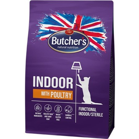 Comida para gato Butcher's Indoor Adulto Aves 800 g