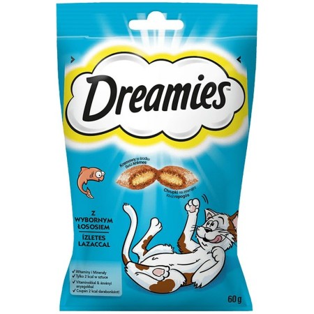 Collation pour Chat Dreamies  Confiseries Saumon