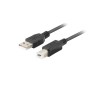 Cable USB A a USB B Lanberg CA-USBA-15CU-0010-BK Negro 1 m