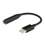 Adaptador USB C a Jack 3.5 mm Savio AK-35/B Negro