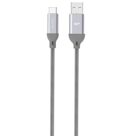 Cable USB A a USB C Silicon Power Boost Link Nylon LK30AC Gris 1 m