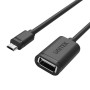 Adaptateur Micro USB vers USB Unitek Y-C438GBK Noir 20 cm