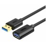 Câble Rallonge à USB Unitek Y-C456GBK Noir 50 cm