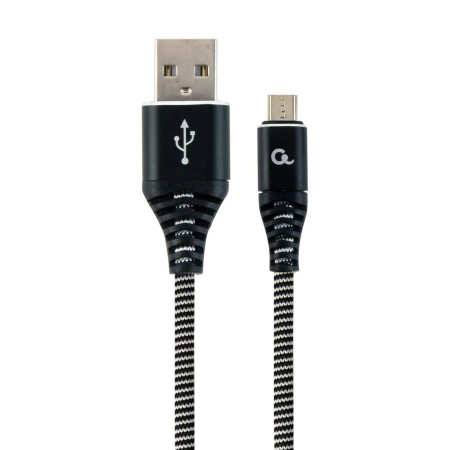 Câble USB vers micro USB GEMBIRD CC-USB2B-AMmBM-1M-BW Noir Noir/Blanc 1 m