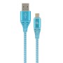 Cable USB a micro USB GEMBIRD CC-USB2B-AMmBM-1M-VW Turquesa 1 m