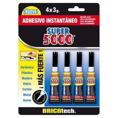 Adhésif instantané Bricotech Super 5000 3 g 4 Unités