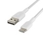 Cable USB-C a USB Belkin CAB002BT3MWH Blanco 3 m