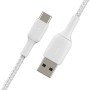 Câble USB-C vers USB Belkin CAB002BT3MWH Blanc 3 m