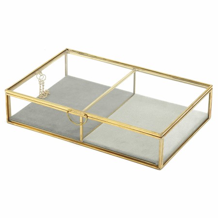 Caja-Joyero Signes Grimalt Dorado Vidrio Cristal 15 x 5 x 23 cm