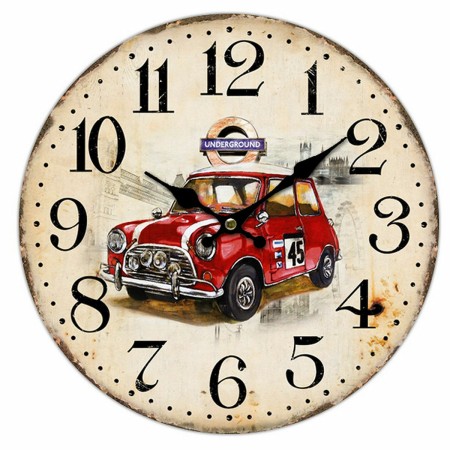 Horloge Murale Signes Grimalt Voiture Bois MDF 4 x 34 x 34 cm