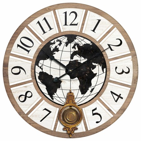 Reloj de Pared Signes Grimalt Mapamundi Madera MDF 4 x 58 x 58 cm