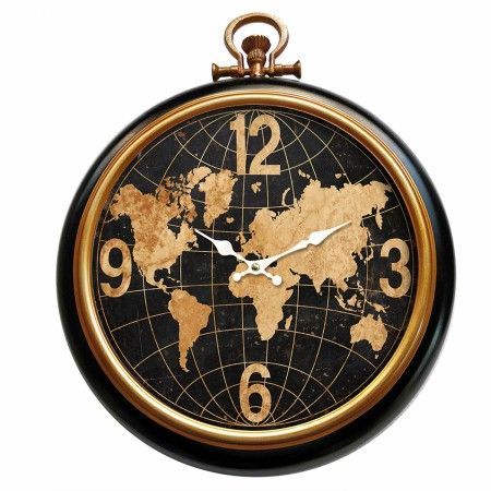 Reloj de Pared Signes Grimalt Mapamundi Madera MDF 7 x 52 x 41 cm
