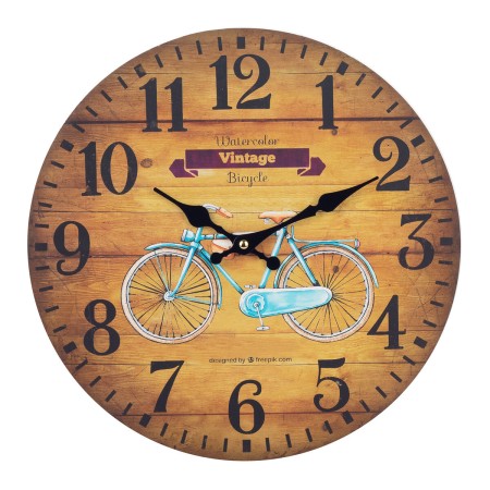 Reloj de Pared Signes Grimalt Bicicleta Madera 4 x 34 x 34 cm