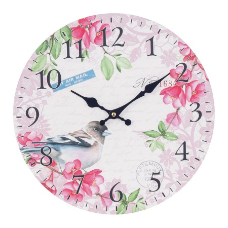 Reloj de Pared Signes Grimalt Flores Madera 4 x 34 x 34 cm