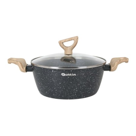 Casserole avec Couvercle en Verre Quttin Nature Aluminium forgé (Ø 24 cm)