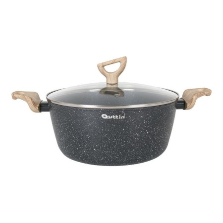 Casserole avec Couvercle en Verre Quttin Nature Aluminium forgé (Ø 28 cm)