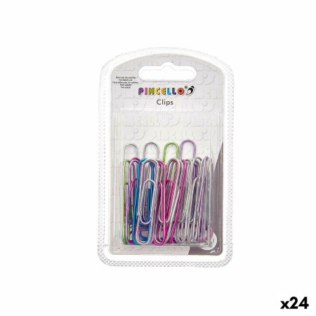 Clips Grande Multicolor Metal (24 Unidades)