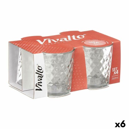 Set de Verres Diamant Transparent verre 360 ml (6 Unités)