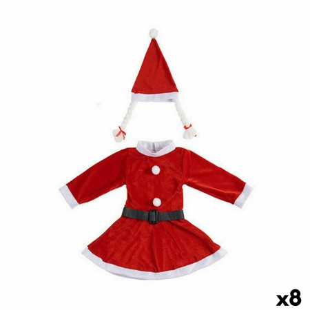 Disfraz para Niños Mamá Noel 6-8 Años Blanco Rojo (8 Unidades)