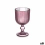 Copa de vino Rayas Rosa Vidrio 260 ml (6 Unidades)