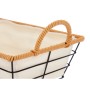 Panier Multi-usages Avec des poignées Rectangulaire Naturel Métal Tissu 30,3 x 14 x 19 cm (24 Unités)