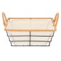 Cesta Multiusos Con asas Cuadrada Natural Metal Tela 26 x 14 x 21,7 cm (24 Unidades)