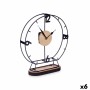 Reloj de Mesa Negro Metal Madera MDF 26 x 29 x 7 cm (6 Unidades)