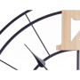 Horloge Murale Noir Métal Bois MDF 60 x 60 x 5 cm (4 Unités)