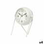 Reloj de Mesa Blanco Metal 18 x 21 x 12 cm (4 Unidades)