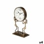 Reloj de Mesa Personas Bronce Metal 22 x 33 x 10 cm (4 Unidades)