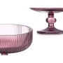 Copa de Helados y Batidos Rayas Rosa Vidrio 310 ml (6 Unidades)