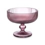 Copa de Helados y Batidos Rayas Rosa Vidrio 310 ml (6 Unidades)