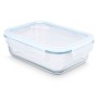 Fiambrera Transparente Silicona Vidrio de Borosilicato 1,5 L 24,5 x 7,6 x 19 cm (12 Unidades)