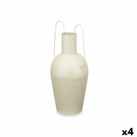 Jarrón Con asas Marrón claro Acero 24 x 45 x 18 cm (4 Unidades)