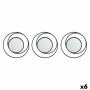 Ensemble de miroirs Rond Abstrait Noir polypropylène 78 x 26 x 2,5 cm (6 Unités)