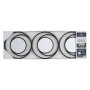 Ensemble de miroirs Rond Abstrait Noir polypropylène 78 x 26 x 2,5 cm (6 Unités)