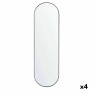 Juego de Espejos Ovalado Negro Polipropileno 30 x 101 x 3 cm (4 Unidades)