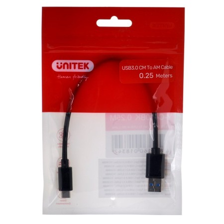 Cable USB A a USB C Unitek Y-C490BK Negro 250 cm