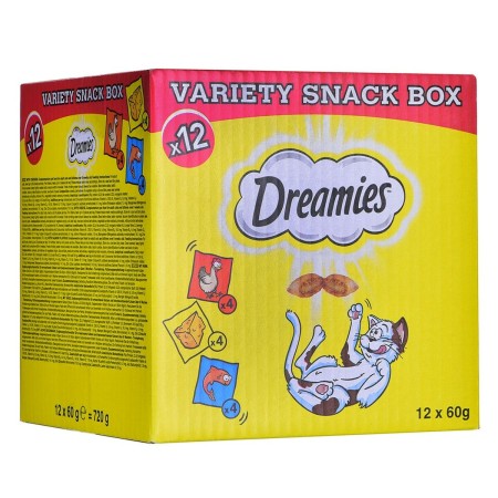 Snack para Gatos Dreamies Variety 12 x 60 g Pollo Salmón Queso