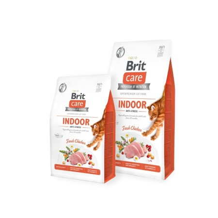 Aliments pour chat Brit Care Grain Free Indoor Anti-Stress Adulte Poulet 7 kg