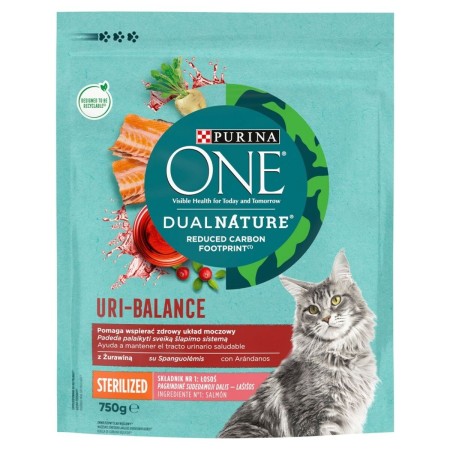 Aliments pour chat Purina Dual Nature Uri-Balance Sterilized Adulte Saumon 750 g