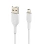 Cable USB a Lightning Belkin CAA001BT0MWH Blanco 15 cm