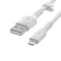 Câble USB vers Lightning Belkin CAA008BT2MWH Blanc 2 m