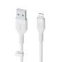 Cable USB a Lightning Belkin CAA008BT2MWH Blanco 2 m