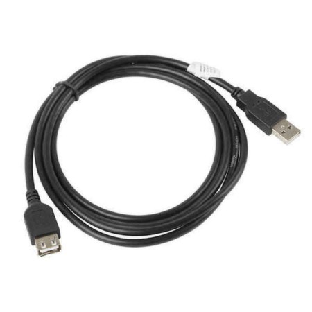 Cable Alargador USB Lanberg CA-USBE-10CC-0018-BK Macho/Hembra Negro 1,8 m (Reacondicionado A)