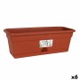 Jardinière avec support Dem Greentime Rectangulaire Marron 50 x 20 x 17,4 cm (6 Unités)