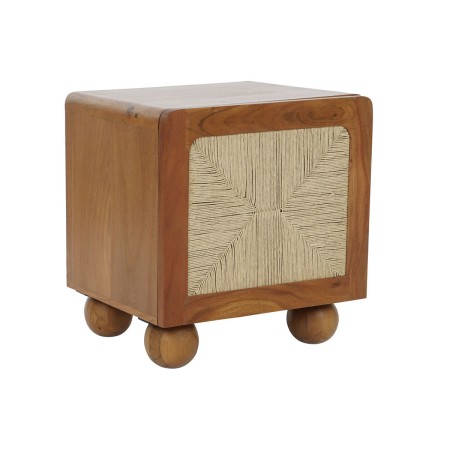 Mesita de Noche DKD Home Decor Marrón Acacia 50 x 40 x 53 cm